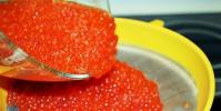 Kako soliti rdeči kaviar doma: preprosti recepti Kako soliti kaviar doma